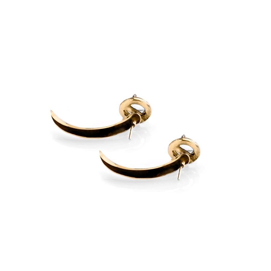 Hooks with bronze pearl UNCINI | OR PERLABRO